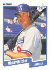 1990 Fleer Baseball Mickey Hatcher Los Angeles Dodgers #398