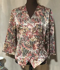 Millenium Wrap Shirt Top Blouse Medium - Picture 1 of 7