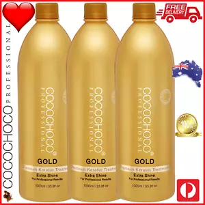 ❤❤ COCOCHOCO Pro GOLD Brazil Keratin Hair Straight Salon Treatment 24k 3000ml 3L - Picture 1 of 24
