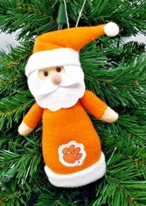 Clemson Tigers Feltro Morbido Babbo Natale Decorazione Natalizia 6" Campione Vendita - Foto 1 di 1