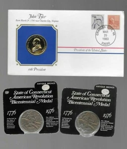 Ersttagsbriefe mit Medaillen und 3 weiteren Medaillen Lot 6 insgesamt - Bild 1 von 4