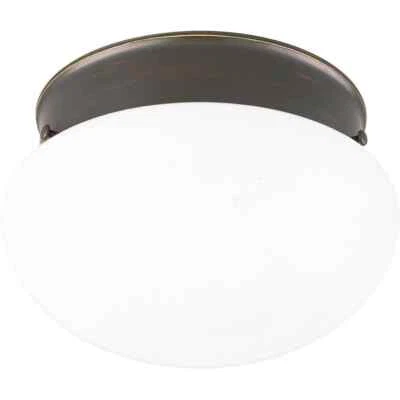 Montaje empotrado de bronce antiguo de 2 luces Progress Lighting con vidrio blanco Foto 1 de 3