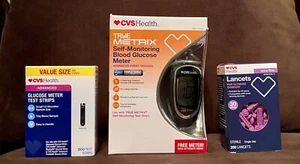CVS True Metrix Blood Self-Monitoring Glucose Meter & XTRAS - Picture 1 of 2