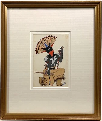 Pintura nativa americana Wilson Dewey bailarín San Carlos Apache Gaan #2 Foto 1 de 4