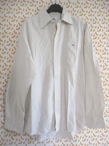Chemise Lacoste Crème Devanlay Coton Homme Manche Longue - 39 - Imagen 1 de 6