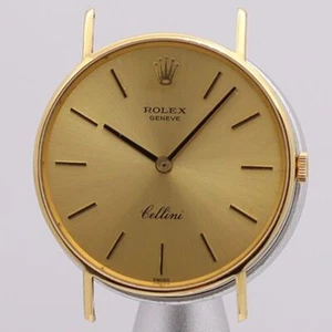 ROLEX manual winding 3833 Cellini 18K 750 gold dial top only men's watch used - Picture 1 of 3