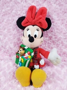 Disney Minnie Mouse Plush Chip Dale Christmas Musical Present Mattel 2001 Works - Picture 1 of 12