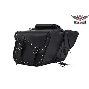 Bolsas de sillín de motocicleta con correas de amarre negras de alta resistencia impermeable bolsa de equipaje - Imagen 1 de 9