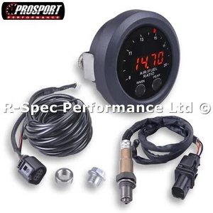 Prosport UK Basic 52mm Slimline Wideband AFR Air Fuel Ratio Gauge Kit & Sensor - Picture 1 of 10