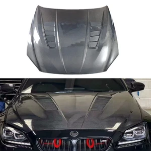REAL CARBON FIBER Engine Hood Bonnet Panel Cover For BMW 6 Series M6 F06 F12 F13 - Picture 1 of 9