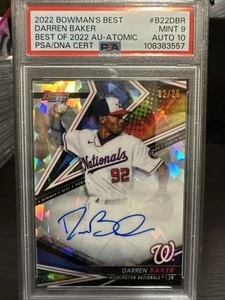2022 Bowmans Best Darren Baker Best Of 2022 AU-ATOMIC RC #2/25 PSA 9 - Picture 1 of 13
