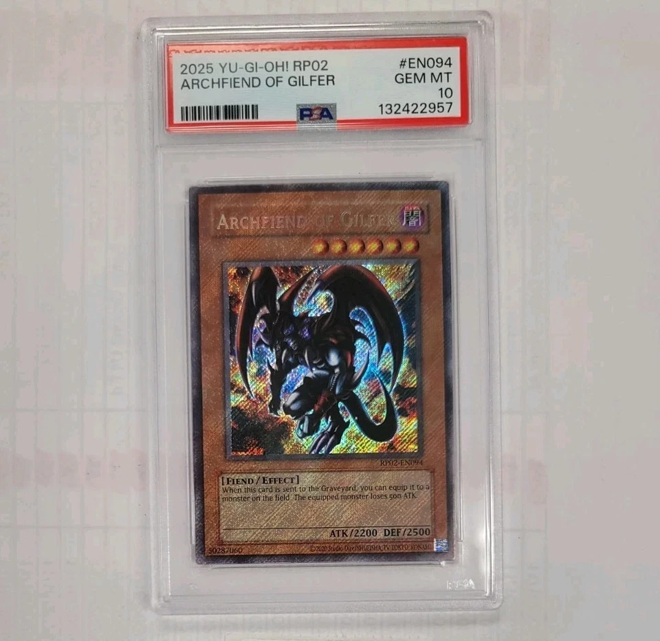 Psa 10 Archfiend of Gilfer RP02-EN094 Retro Pack 2 2025 Graded Low Pop  - Image 1 of 3