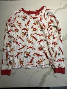 Pottery Barn Elf On The Shelf Tight Fit Pajama Top Kids Sz 10 Holiday Novelty - Picture 1 of 3