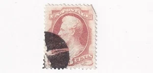 1879 STAMP US SCOTT 186 "Lincoln" 6 CENT USED FANCY CANCEL FAULT - A - Picture 1 of 1