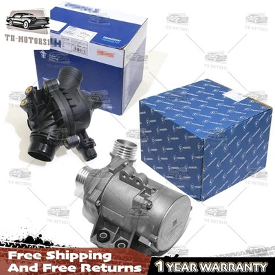 OEM Electric Water Pump +Thermostat Kit for BMW 328i 530xi 528i 525xi X5 X3 Foto 1 de 4