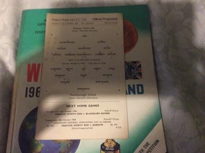 1960/1 RARE PNE PRESTON NORTH END V PETERBOROUGH UNITED FIRST SEASON LEAGUE CUP - Picture 1 of 1
