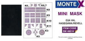 MASCHERA VERNICE TETTOIA E RUOTE MONTEX 1/48 AICHI D3A "VAL" HASEGAWA & REVELL - Foto 1 di 1