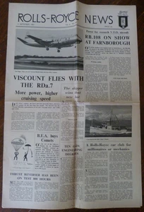 Rolls-Royce News 11 September 1957 cars aviation factory news +++ - Picture 1 of 1