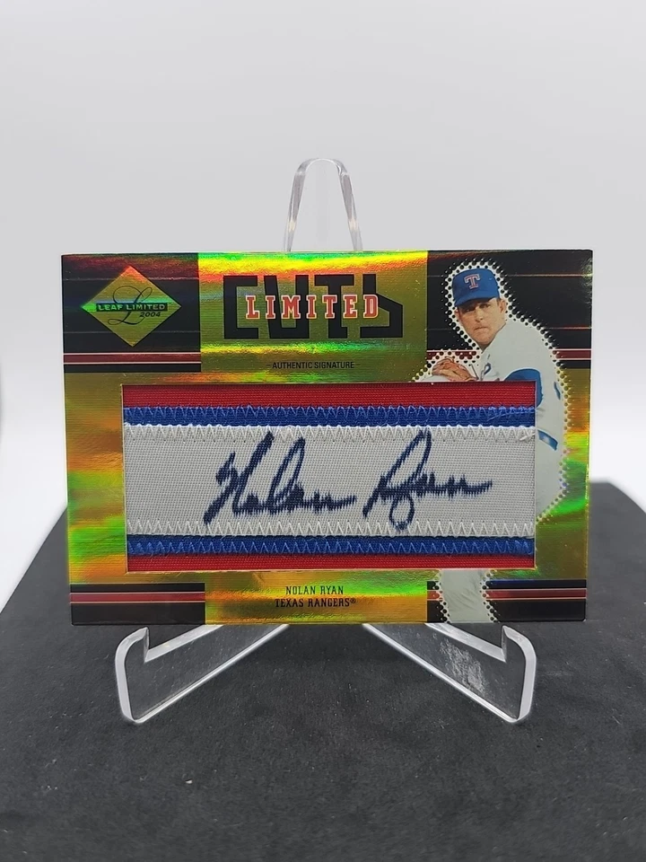 NOLAN RYAN 2004 Leaf Limited Cuts #LC-1 GOLD 28/34 Patch Auto Relic RARE HOF - Image 1 of 4