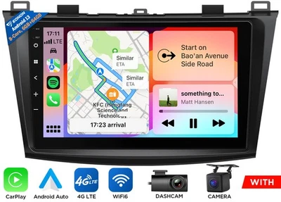 Android 13 6+64G 9" CarPlay Car Radio Stereo GPS Navigation For Mazda 3 10-13 BL - Image 1 of 4