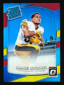 2017 PANINI DONRUSS OPTIC JAMES CONNER RED / YELLOW RATED ROOKIE #172 STEELERS - Picture 1 of 2
