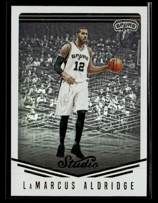 2016-17 Panini Studio #22 LaMarcus Aldridge Card San Antonio Spurs - Image 1 of 2