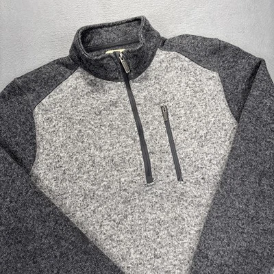 Woolrich Better Sweater Mens XL Fleece Quarter Zip Gray Knit Stretch Outdoors - Image 1 of 4