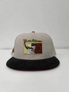 Jackie Robinson New Era #42 Fitted Cap Mütze 75 Jahre MLB Cord Krempe Größe 7 3/4 - Bild 1 von 5