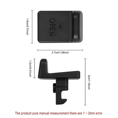 Klappbarer Stangenclip einfache Installation sicherer Verriegelungsmechanismus f - Bild 1 von 4