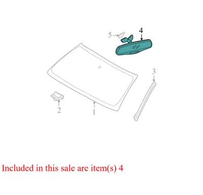 1999-06 Chevrolet Silverado GMC Sierra 1500 2500 3500 Rear View  Mirror Used OEM - Image 1 of 4