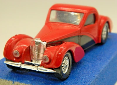 SOLIDO 1939 BUGATTI 57 S ATALANTE Coupe - No. 88 - # 1/43 Sc. - RED & Black - - Image 1 of 4