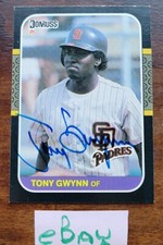 Tony Gwynn # 64 1987 DonRuss Baseball Signed HOF