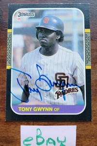 Tony Gwynn # 64 1987 DonRuss Baseball Signed HOF