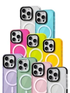 Funda de silicona MagSafe a prueba de golpes carga inalámbrica para iPhone 16 15 14 13 Pro - Imagen 1 de 19