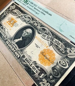 Fr. 1187 1922 $20 Gold Certificate PMG 45 EPQ - XF - Picture 1 of 3