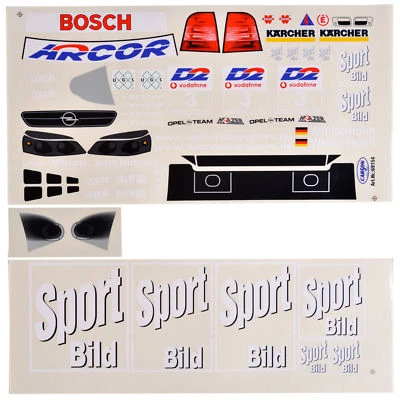 Hoja de calcomanías 1:8 Opel V8 Coupe Sport Bild Winkelhock Carson 69154 Super Scale Foto 1 de 3