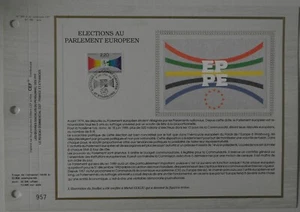Feuillet CEF 1er jour 944 Soie 1989 Elections au Parlement Européen - Bild 1 von 1
