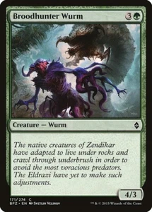 BROODHUNTER WURM X 4 N/M- BATTLE FOR ZENDIKAR MAGIC THE GATHERING - Picture 1 of 1