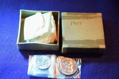 1955 US SILVER PROOF SET IN ORIGINAL MINT BOX WITH ORIGINAL PACKAGING! #166 - Image 1 of 4
