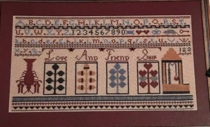 Seaside Sampler Cross Stitch Love and Friendship lobster Fine Fancywork - Picture 1 of 8