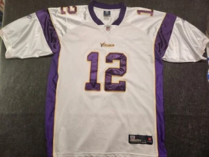 Minnesota Vikings Percy Harvin 12 Reebok Onfield White Stitched Jersey Size 56 - Picture 1 of 14