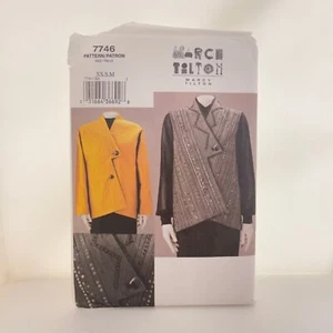 #7746 Marcy Tilton Misses Jacket and Vest Sewing Pattern Size XS-M - Picture 1 of 4