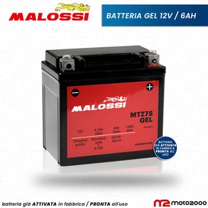 BATTERIA GEL ATTIVATA MALOSSI MTZ7S 12V 6AH TTZ7S YAMAHA TRICITY 125 4T - Imagen 1 de 4