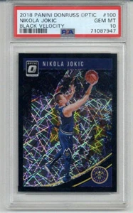 2018 PANINI DONRUSS OPTIC BLACK VELOCITY #100 NIKOLA JOKIC /39 PSA 10 LOW POP - Picture 1 of 2