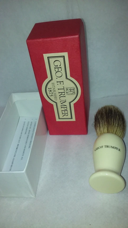 Geo F. Trumper London Warwick Shaving Brush Chrome Metal