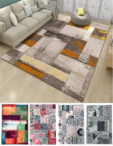 Tiled Ornate Design Area Rug, Anti Fatigue, Patio Living Room Carpet 2x3 3x5 5x7 - Picture 1 of 12