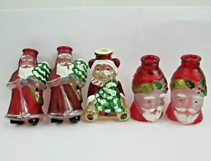 Lot of 5 Christmas Tree Glass Light Covers Hand Painted - MISSING RUBBER SEALS - Picture 1 of 6