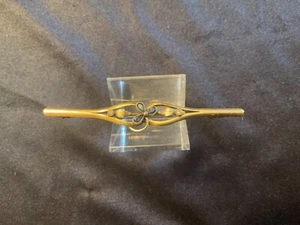 # Broche plaqué or Oria décor fleur bleu - Picture 1 of 7