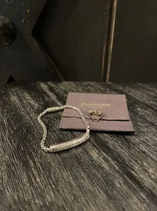JOHN HARDY Bracciale Catena Uomo Argento Sterling 925 Scatola 3,7 mm Taglia Media NUOVO SENZA ETICHETTE - Foto 1 di 5
