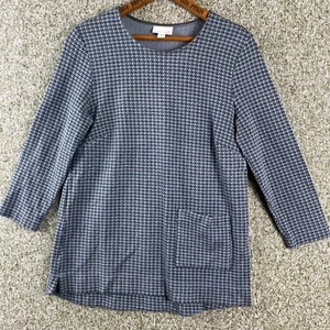 J Jill Ponte Tops Mujer Túnica XS Azul Manga 3/4 Informal Oficina  - Imagen 1 de 8